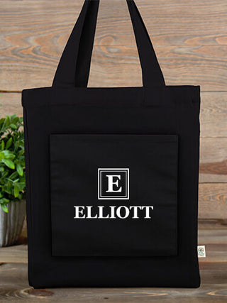 Square Monogram : Canvas Totes