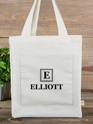Square Monogram : Canvas Totes