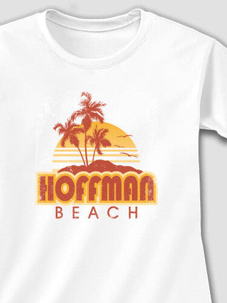 Beach : Adult Ladies Fitted T-Shirt