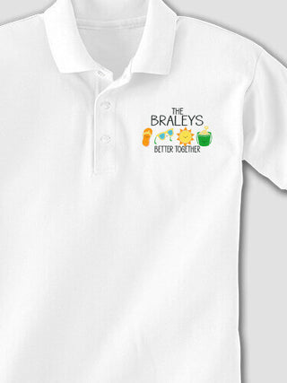 Better Together Vacation : Embroidered Polo Shirts