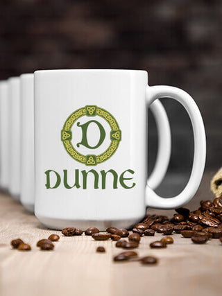 Celtic Wreath Monogram : Ceramic Coffee Mugs