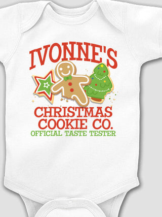 Christmas Cookie Tester : Printed Baby Bodysuits