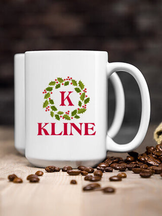 Christmas Monogram : Ceramic Coffee Mugs