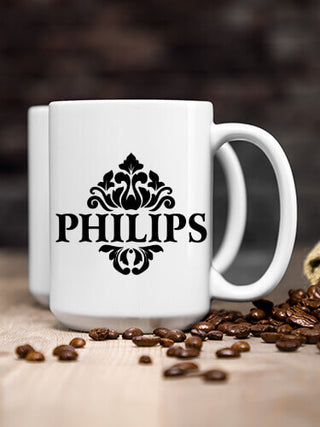 Classic Filigree : Ceramic Coffee Mugs