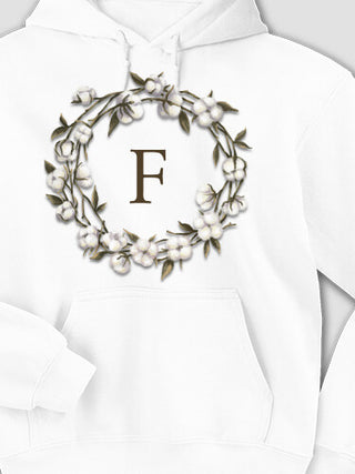 Cotton Wreath Monogram : Printed Hoodies