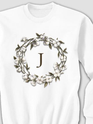 Cotton Wreath Monogram : Printed Sweatshirts