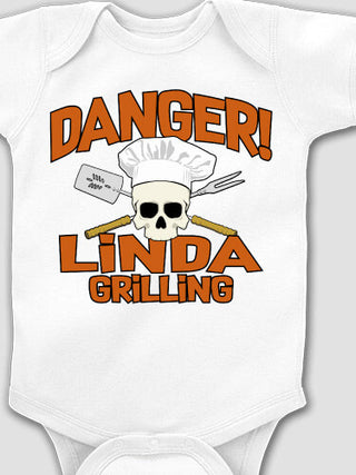 Danger Grilling : Printed Baby Bodysuits