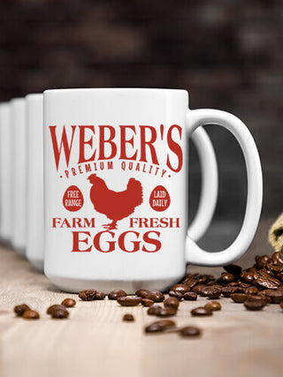 Farm Fresh Eggs : Ceramic Coffee Mugs