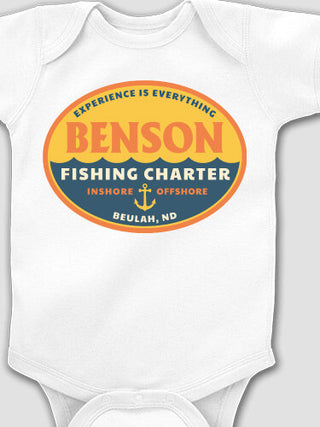 Fishing Charter : Printed Baby Bodysuits