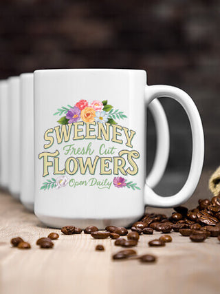 Fresh Cut Flowers : Ceramic Coffee Mugs