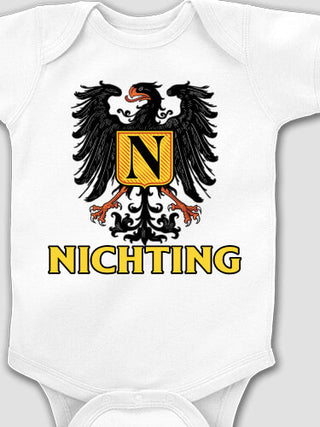 German Monogram : Printed Baby Bodysuits