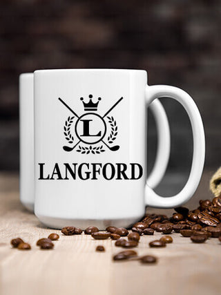 Golf Monogram : Ceramic Coffee Mugs