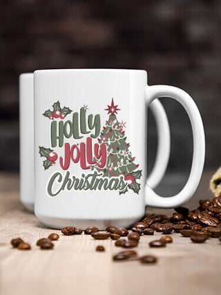 Holly Jolly : Ceramic Coffee Mugs