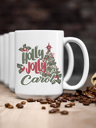 Holly Jolly : Ceramic Coffee Mugs