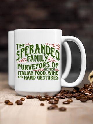 Italian Hand Gestures : Ceramic Coffee Mugs