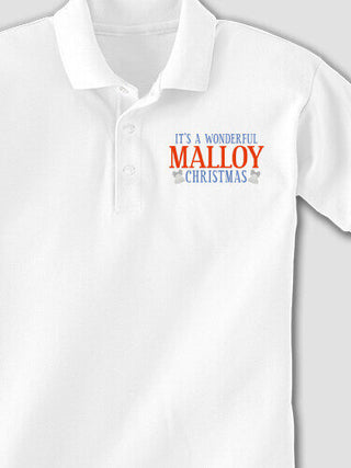 It's A Wonderful Christmas : Embroidered Polo Shirts