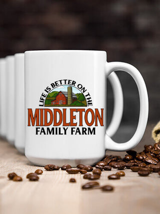 Life Is Better Farm : Ceramic Coffee Mugs