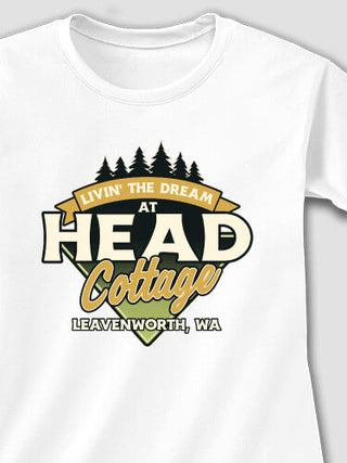 Livin' The Dream Cottage : Adult Ladies Fitted T-Shirt