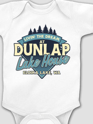 Livin' The Dream Lake House : Printed Baby Bodysuits