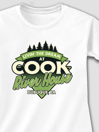 Livin' The Dream River House : Adult Ladies Fitted T-Shirt
