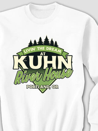 Livin' The Dream River House : Printed Sweatshirts