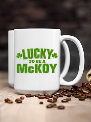 Lucky To Be : Ceramic Coffee Mugs
