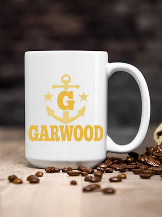 Nautical Monogram : Ceramic Coffee Mugs