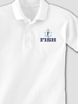 Nautical Monogram : Embroidered Polo Shirts