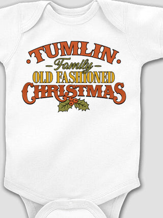 Old Fashioned Christmas : Printed Baby Bodysuits