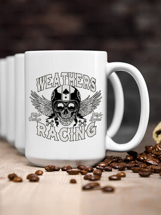 Racing Skull : Ceramic Coffee Mugs