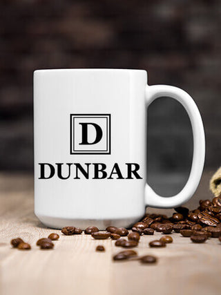 Square Monogram : Ceramic Coffee Mugs