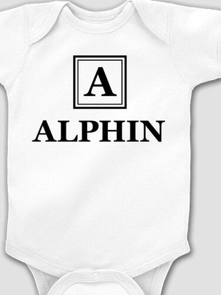 Square Monogram : Printed Baby Bodysuits
