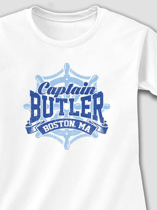 Vintage Captain : Adult Ladies Fitted T-Shirt