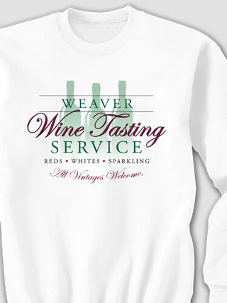 Wine Tasting Service : Printed Sweatshirts