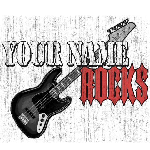 personalized Rocks Bass design
