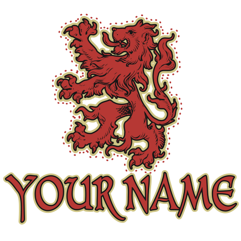 personalized Scottish Lion design