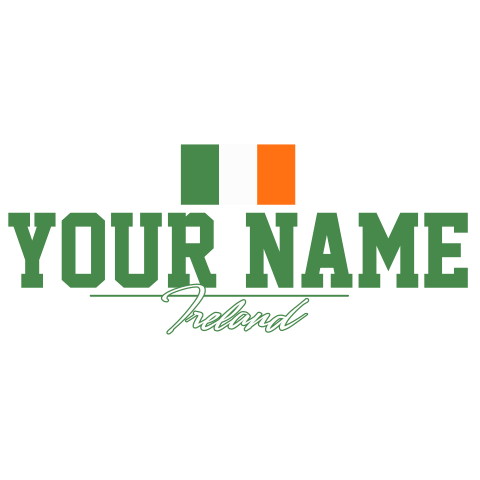 personalized Irish Flag design