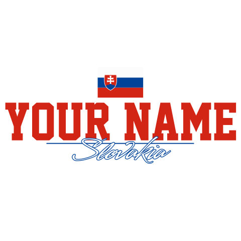 personalized Slovakian Flag design