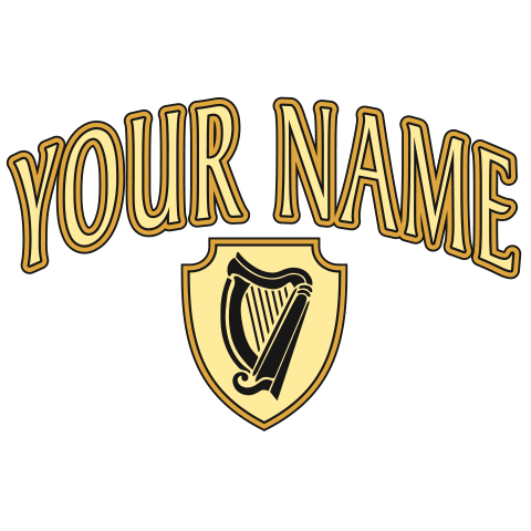 personalized Irish Harp design