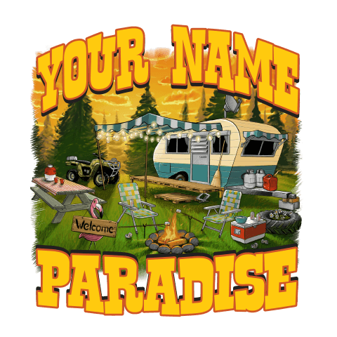 personalized Camper's Paradise design