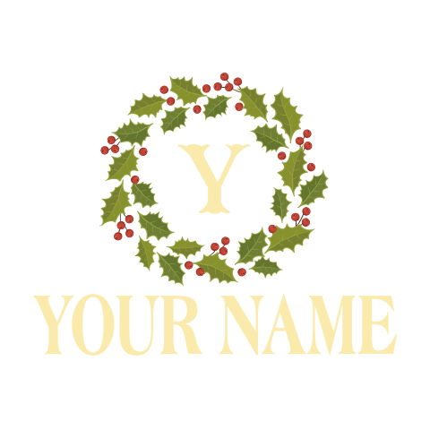 personalized Christmas Monogram design