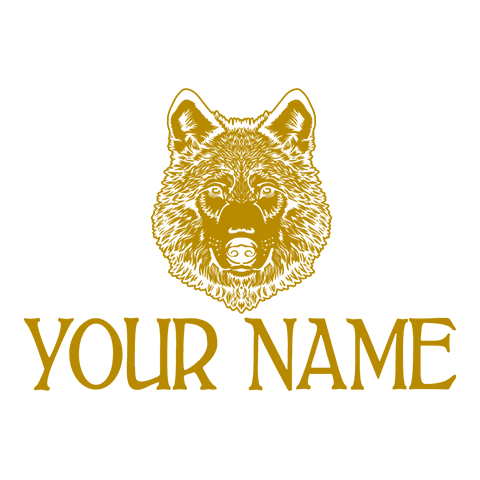 personalized Wolf design