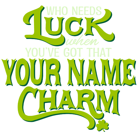 personalized Irish Charm design