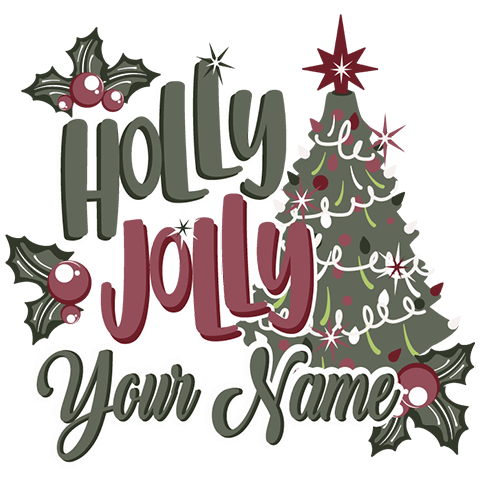 personalized Holly Jolly design