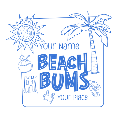 personalized Beach Bums design