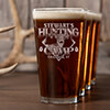 Deer Hunting Camp Clear Pint Glass - Engraved (set of 4) ALT1 Thumbnail