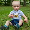 Dirt Shirt - Backhoe Sports Grey Baby Bodysuit ALT1 Thumbnail