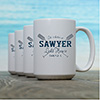 Lake House White Ceramic Coffee Mug (set of 4) ALT1 Thumbnail