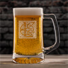 Celtic Monogram Clear Beer Mug - Engraved ALT1 Thumbnail