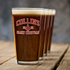 Christmas Varsity Clear Pint Glass - Color Printed (set of 4) ALT1 Thumbnail